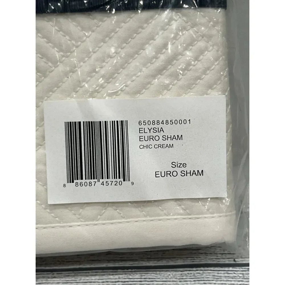Ralph Lauren Elysia Park Row European Sham Chic Cream‎ NEW